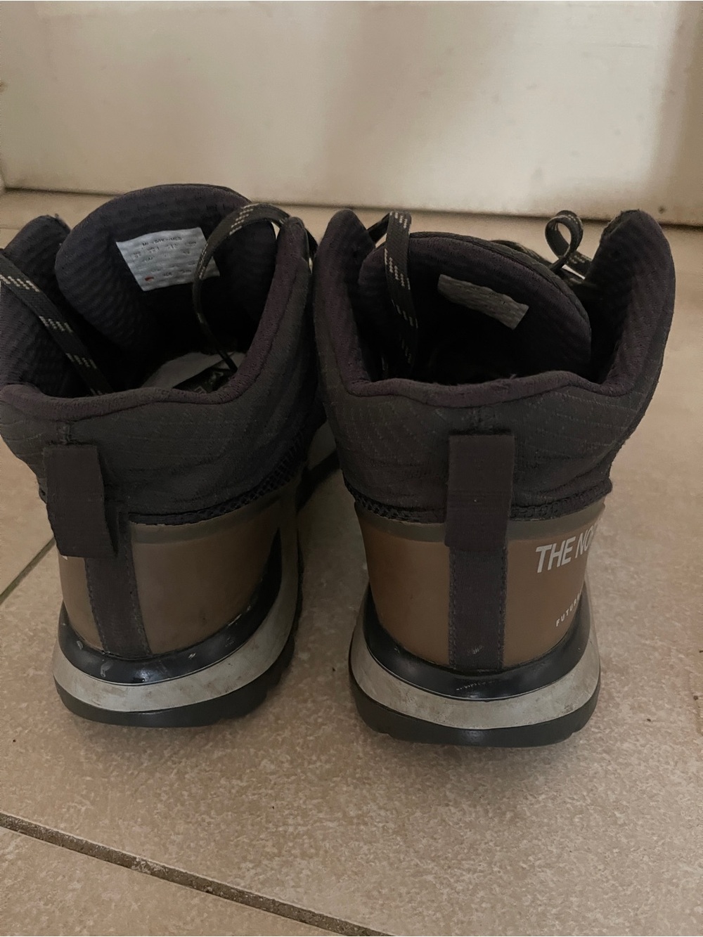 The North Face Men's Black and Brown Hiking Boots